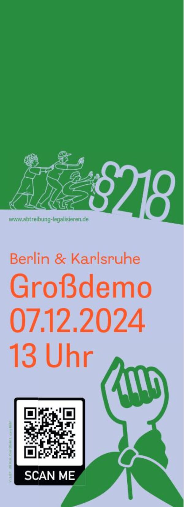 Das Plakat zeigt neben dem Logo der Kampagne die Termine der beiden Demos