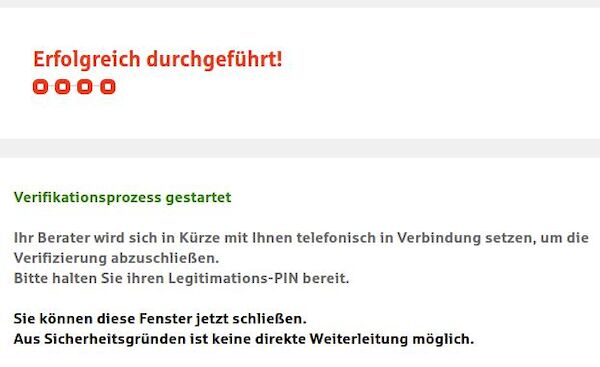 Erfolgreicher Abschluss Erfolgreicher Abschluss