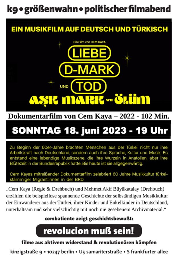 Flyervorderseite zum Filmabend Flyervorderseite zum Filmabend