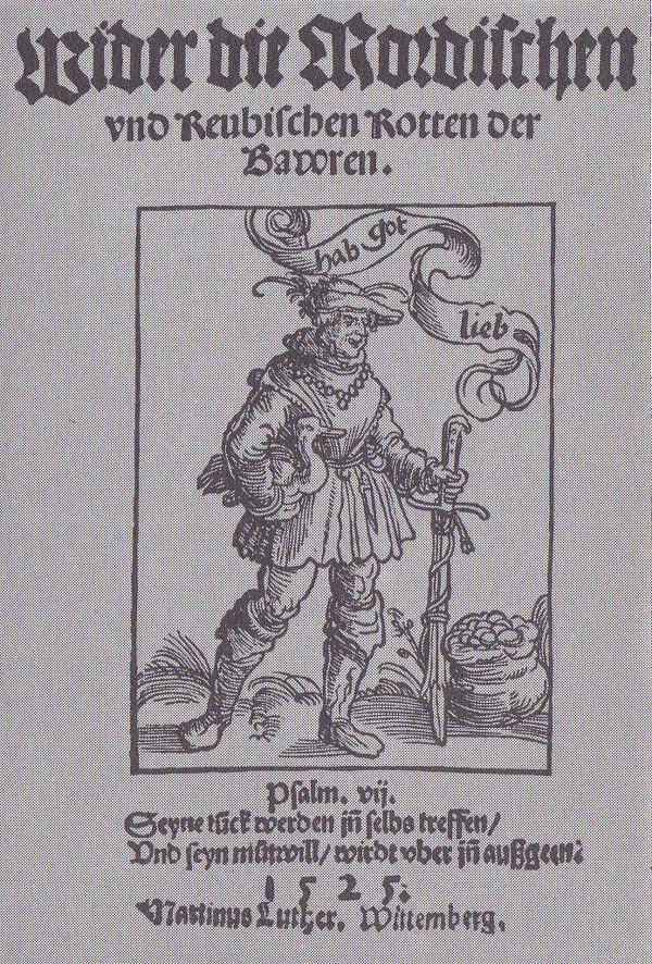 Wider die Mordischen und Reubischen Rotten der Bawren Titelblatt von 1925 Wider die Mordischen und Reubischen Rotten der Bawren Titelblatt von 1525