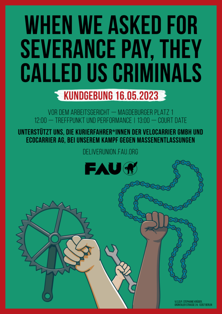 Plakat zur Kundgebung am 16. Mai Plakat zur Kundgebung am 16. Mai