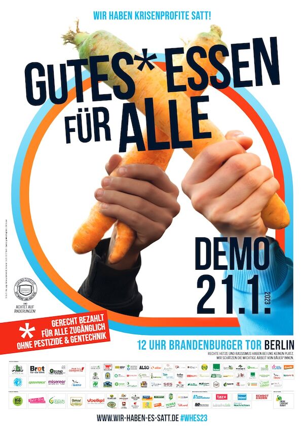 Demoplakat zur #WHES23 am 21.1. in Berlin um 12 Uhr am Brandenburger Tor sowie den Unterstützerorganisationen Demoplakat zur #WHES23 am 21.1. in Berlin um 12 Uhr am Brandenburger Tor sowie den Unterstützerorganisationen. Klick aufs Bild führt zur Demoseite.