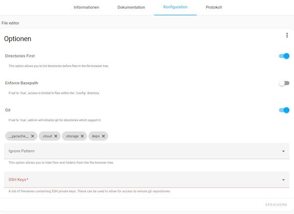 Der Screenshot zeigt die notwendigen Einstellungen in der Konfiguration des Editor Plugins.