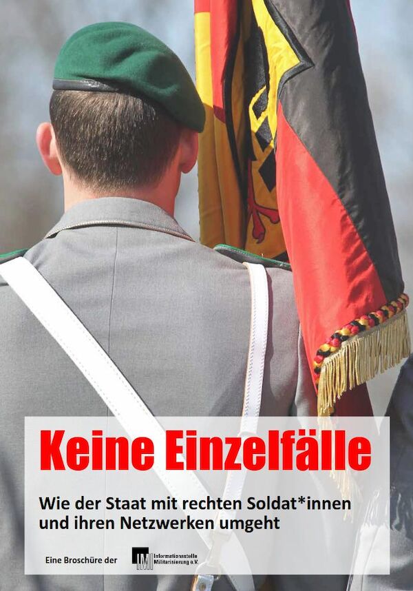 Cover der Broschüre mit einem Bundeswehrsoldaten von hinten