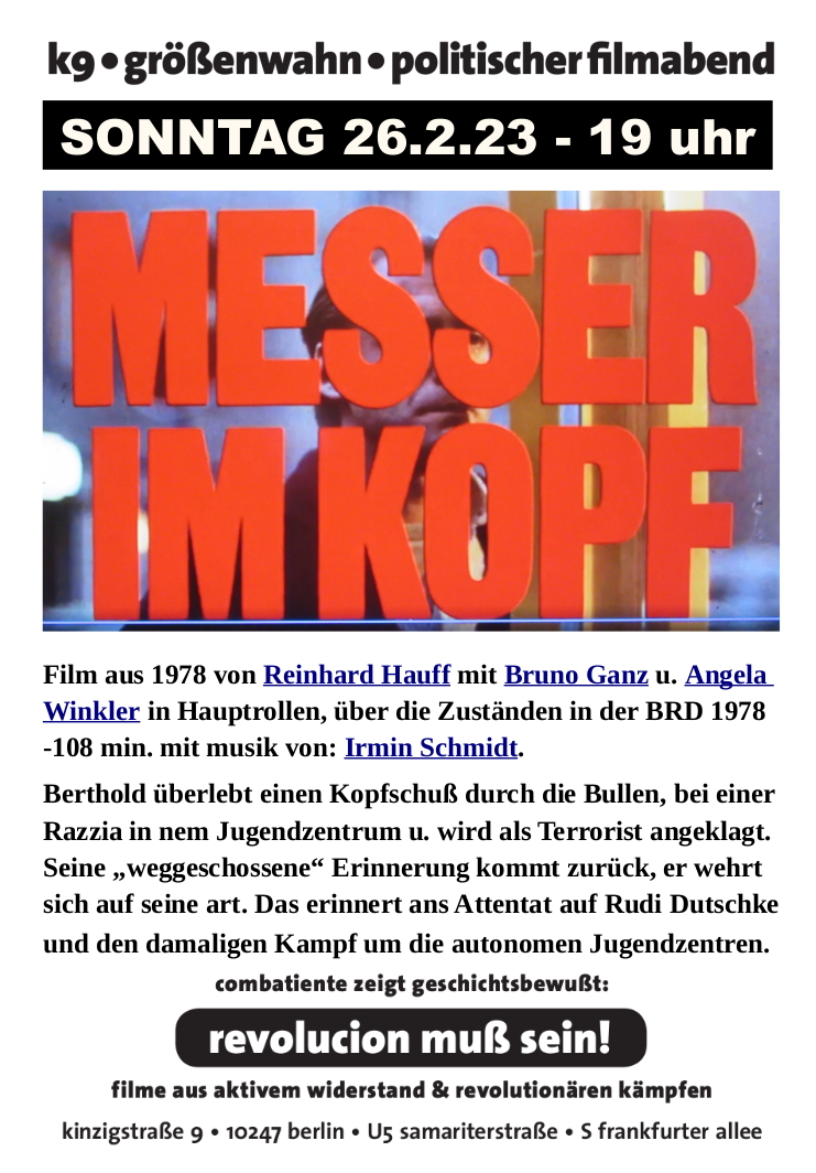 Flyer zum Film mit den Angaben aus dem Text nebenan Flyer zum Film mit den Angaben aus dem Text nebenan